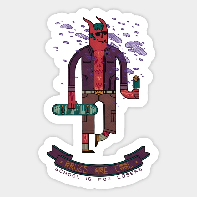 The Coolest Guy Sticker by againstbound